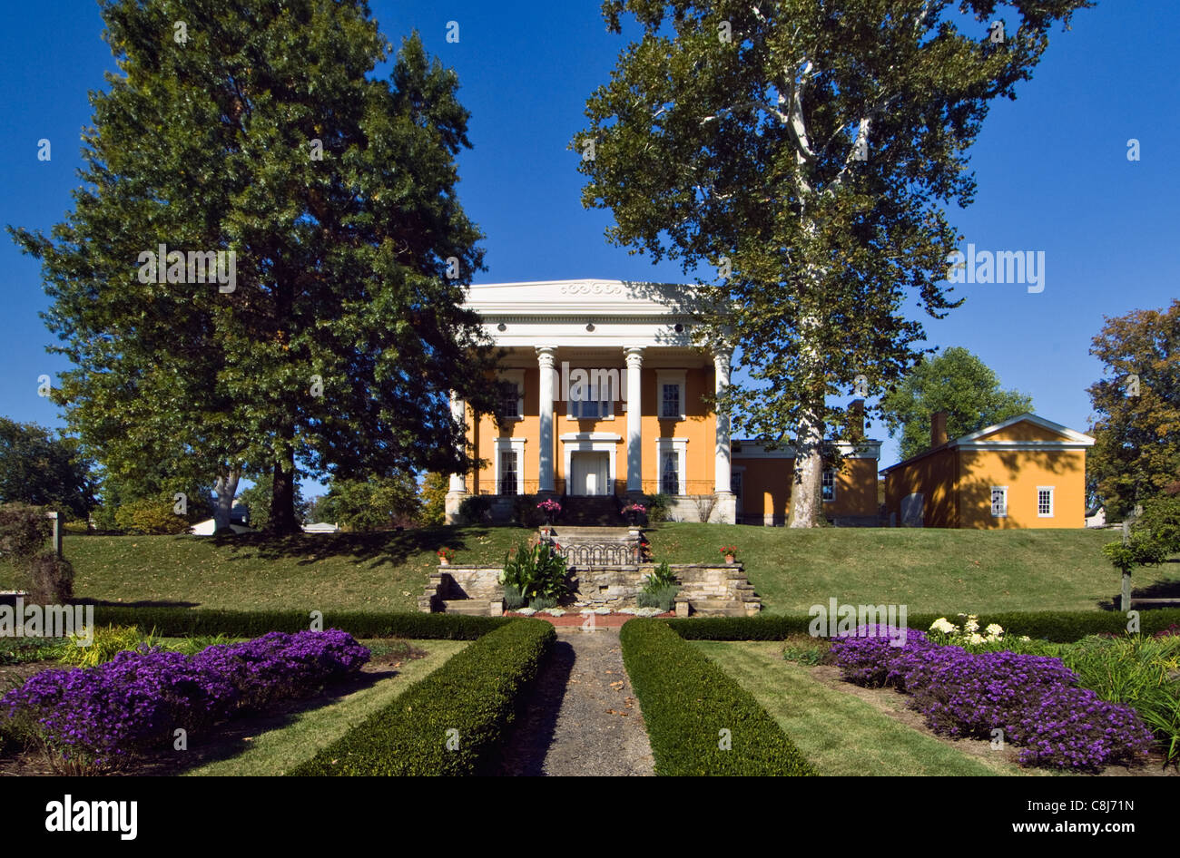 Lanier Mansion e giardini in Madison, Indiana Foto Stock