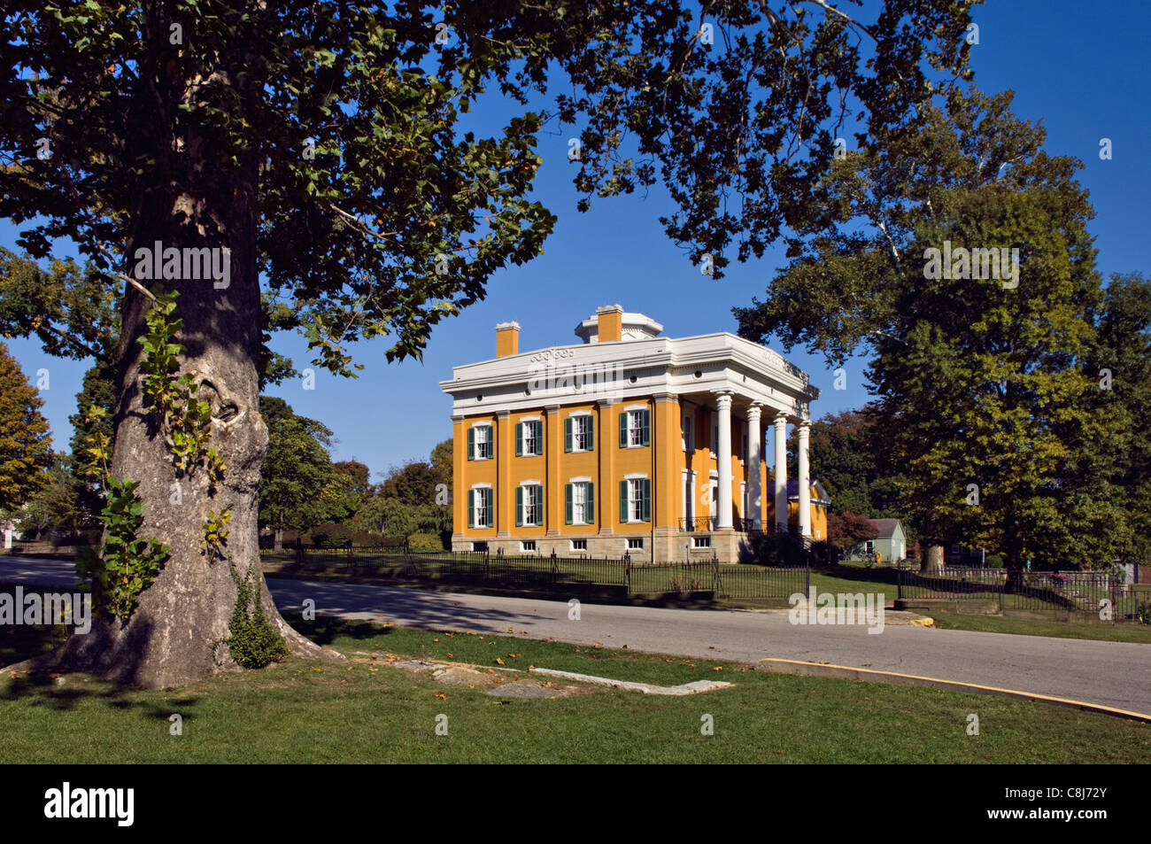 Lanier Mansion e giardini in Madison, Indiana Foto Stock