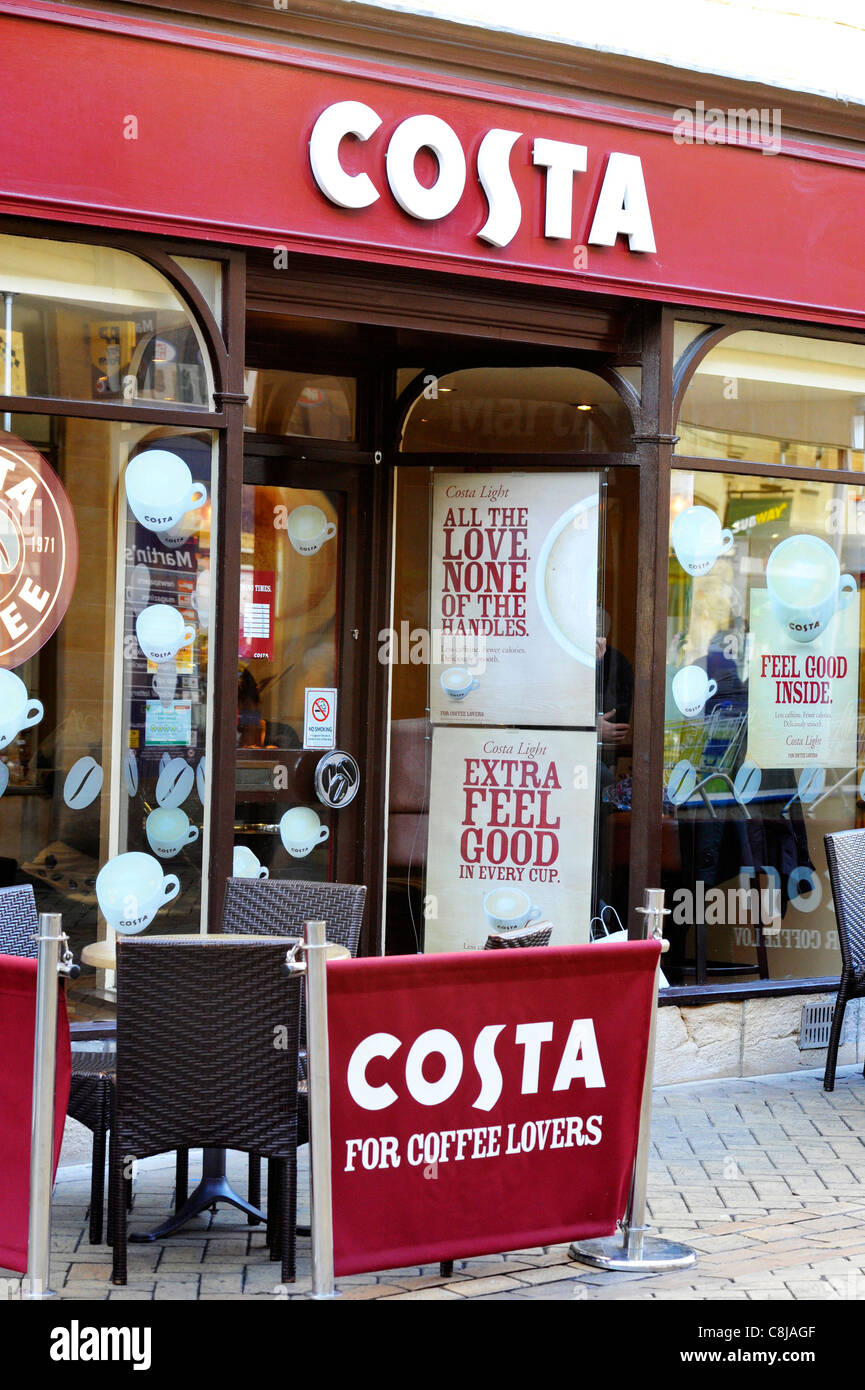 Costa Coffee shop a Stamford, Inghilterra. Foto Stock