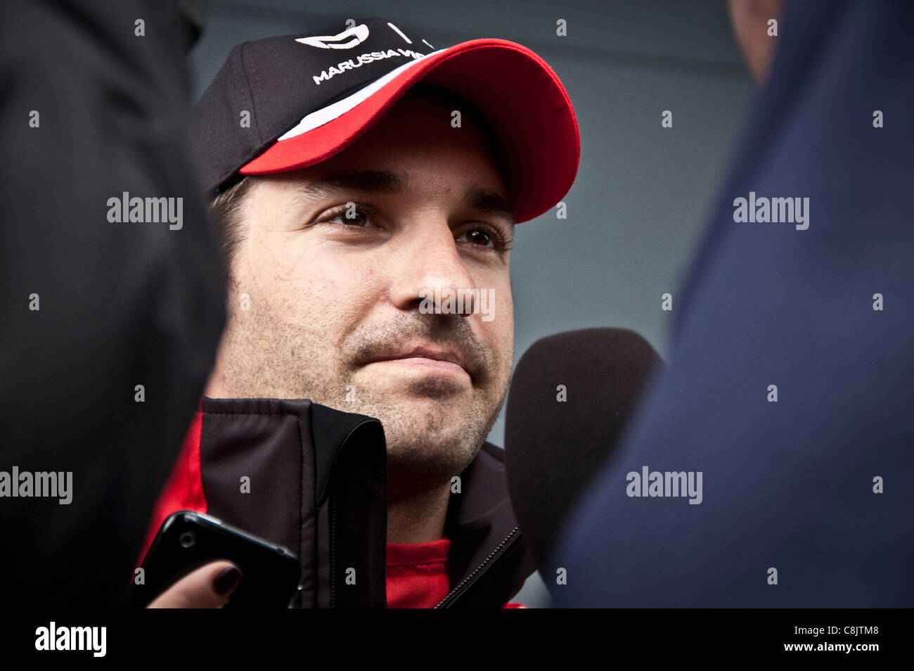 Formula 1 driver Timo Glock del team Virgin Racing, Silverstone, 2011 Foto Stock