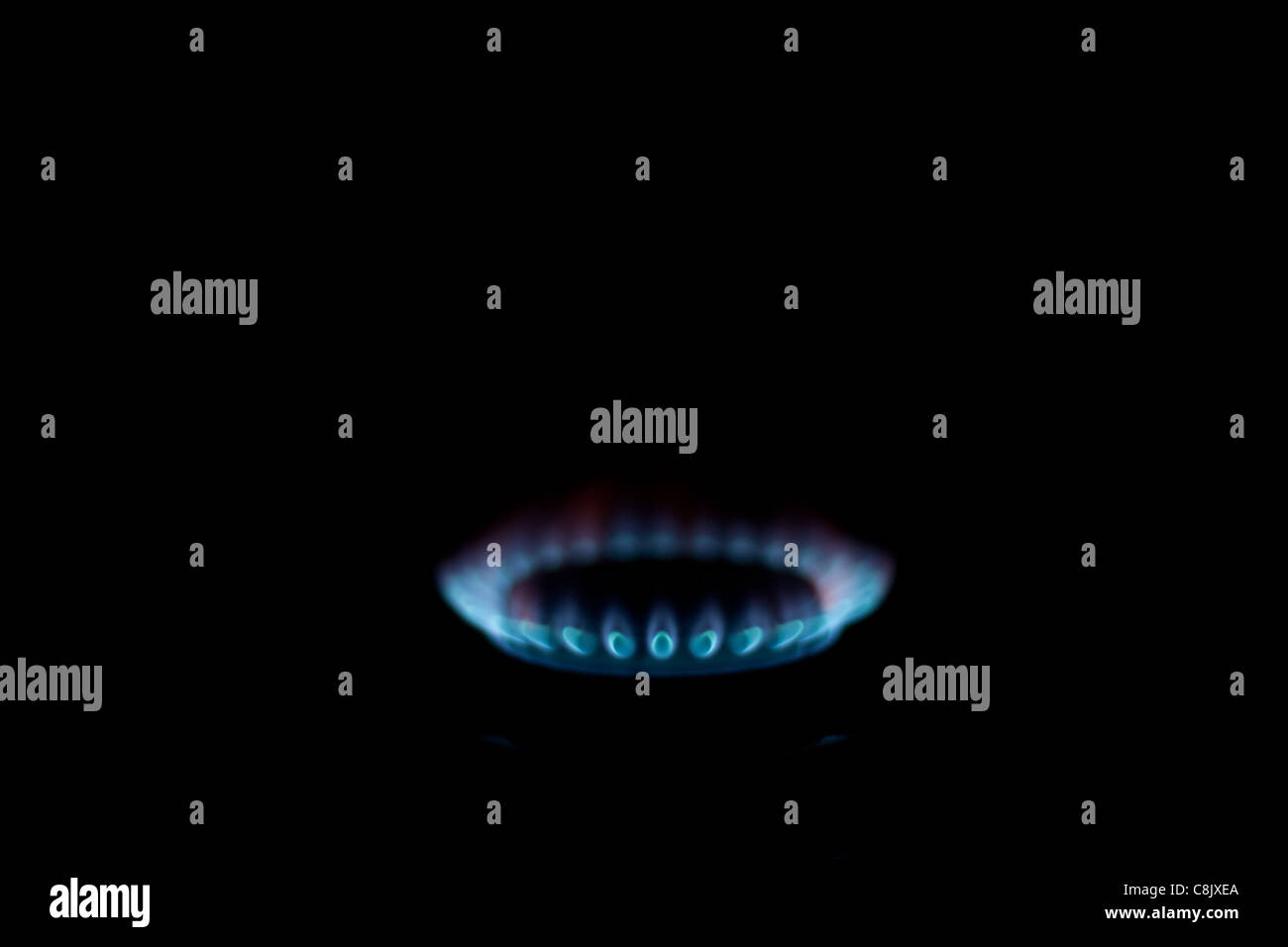 Anello di gas della fiamma Foto Stock