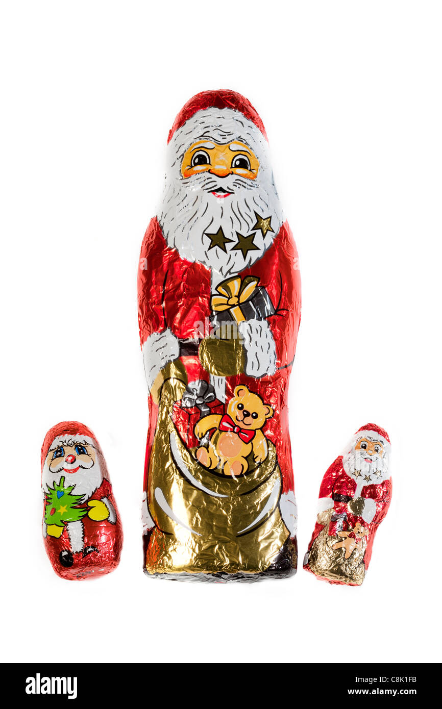 Il cioccolato Santa's Foto Stock