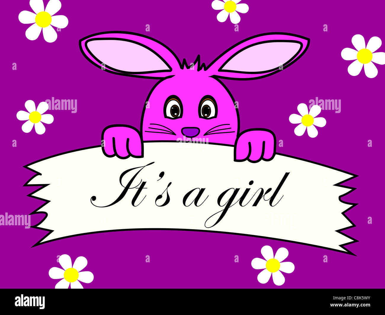 Annuncio Di Nascita Di Una Bambina Foto Stock Alamy