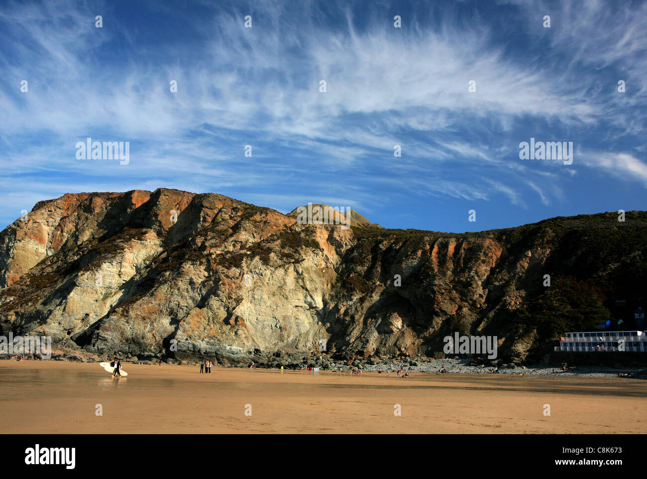 Trevaunance Cove, Sant Agnese, Cornwall, Regno Unito Foto Stock