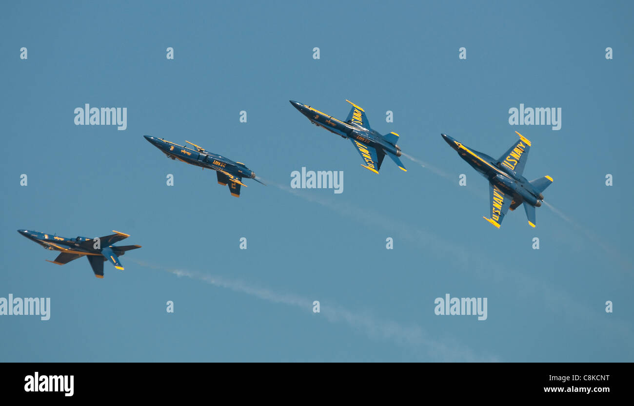 Blue Angels Team Display US Navy Foto Stock