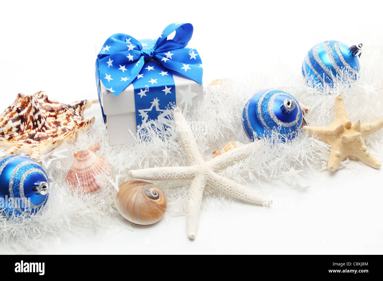 Le decorazioni di Natale e regali Foto Stock
