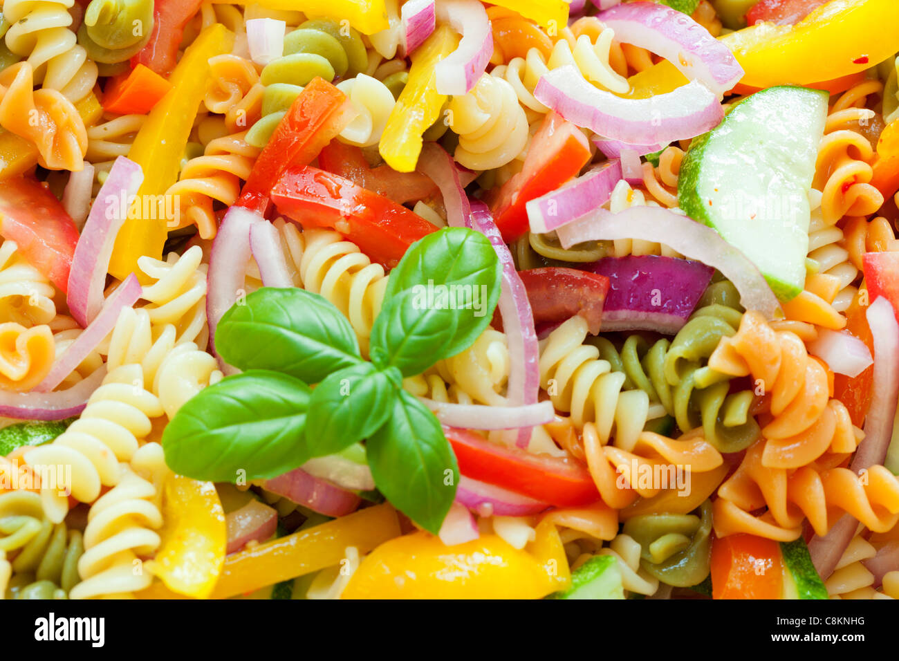 Insalata di pasta con Foto Stock