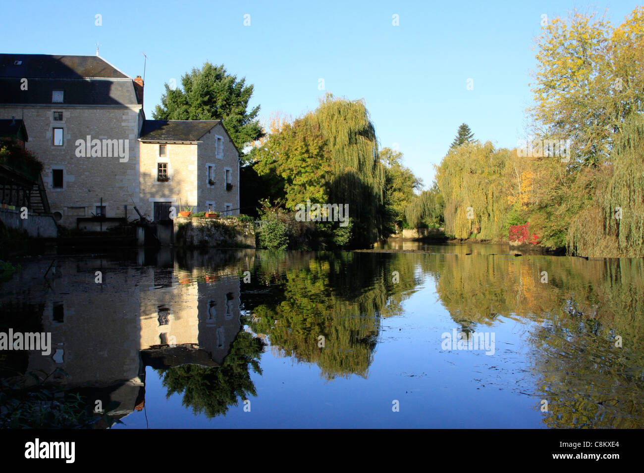 Fiume Charente in Civray Foto Stock