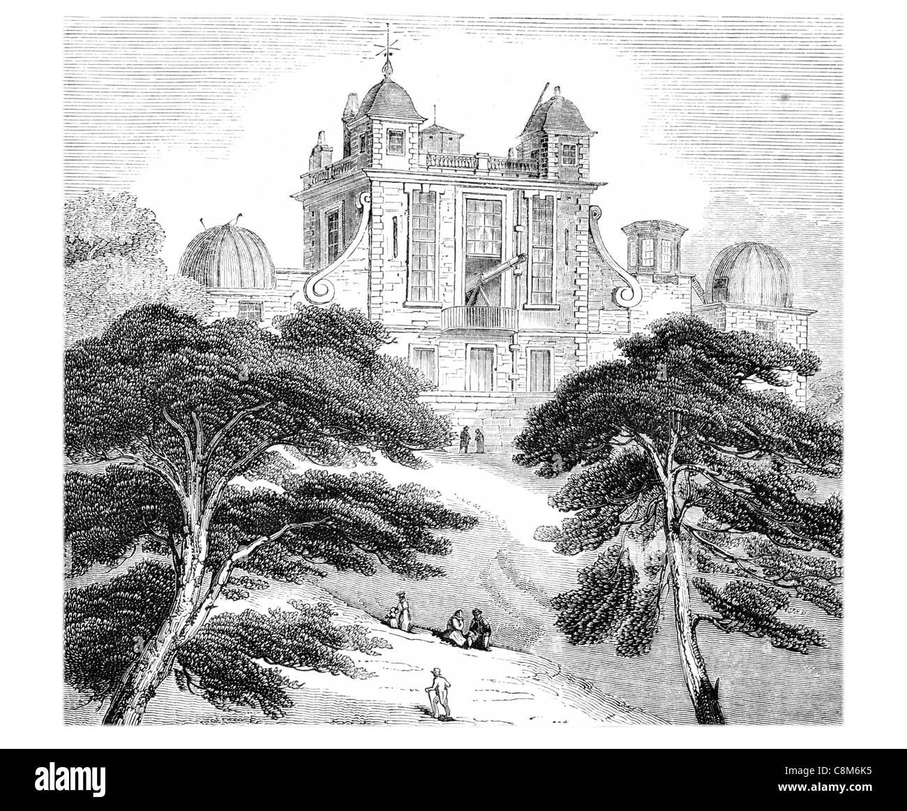 Osservatorio di Greenwich costruito da Carlo II telescopio ottico di osservazione astrologia astronomia scienza scientifico naturale Foto Stock