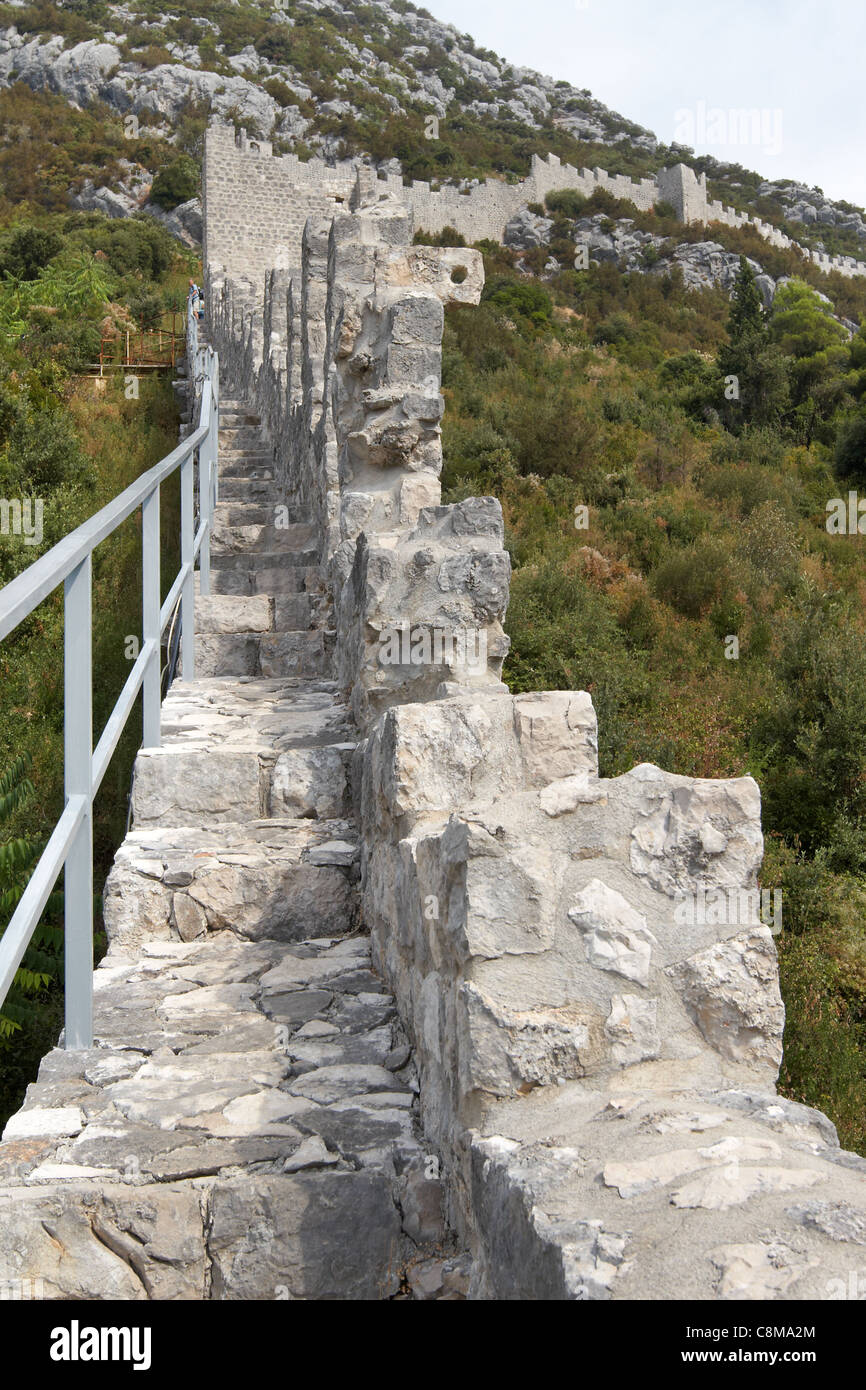 Parete del castello Foto Stock