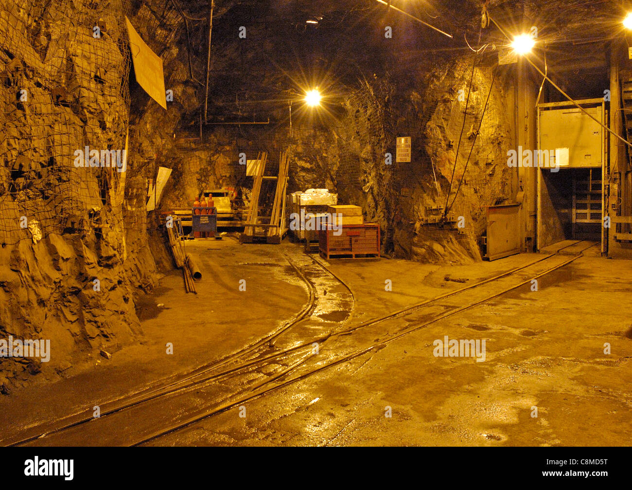 Metropolitana alla miniera di Coleman a Sudbury, Ontario, Canada Foto Stock