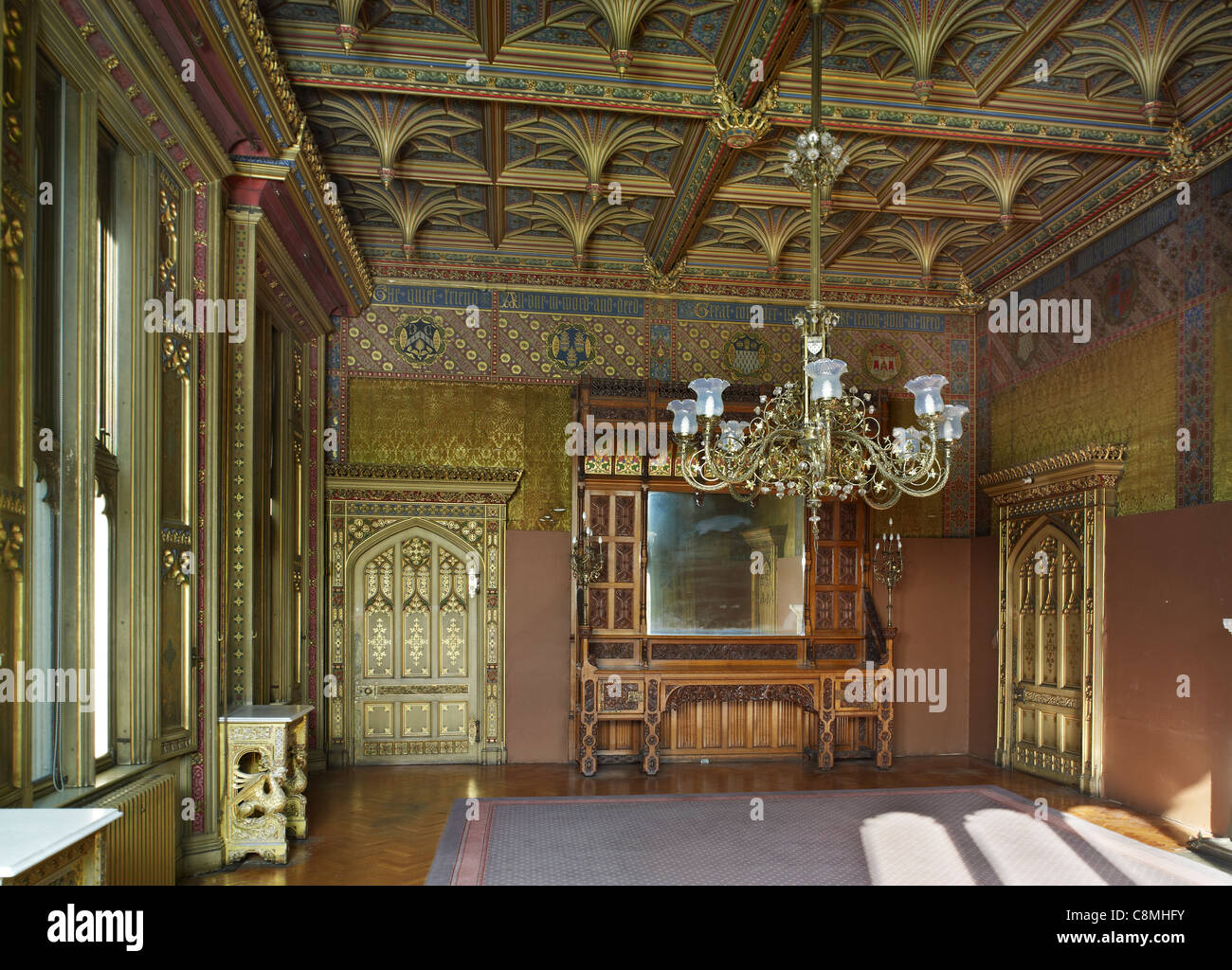 Abney Hall, Cheadle, Cheshire, sala da disegno Foto Stock