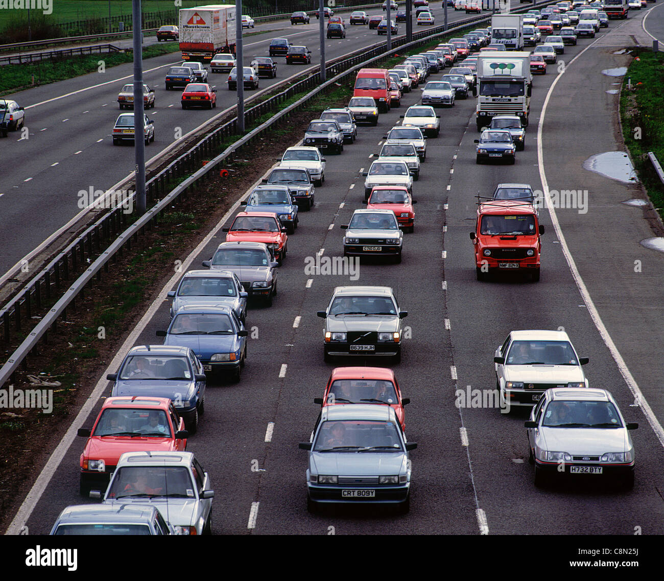 M25 London Orbital, inaugurato nel 1986. Questa immagine è 1991 Foto Stock