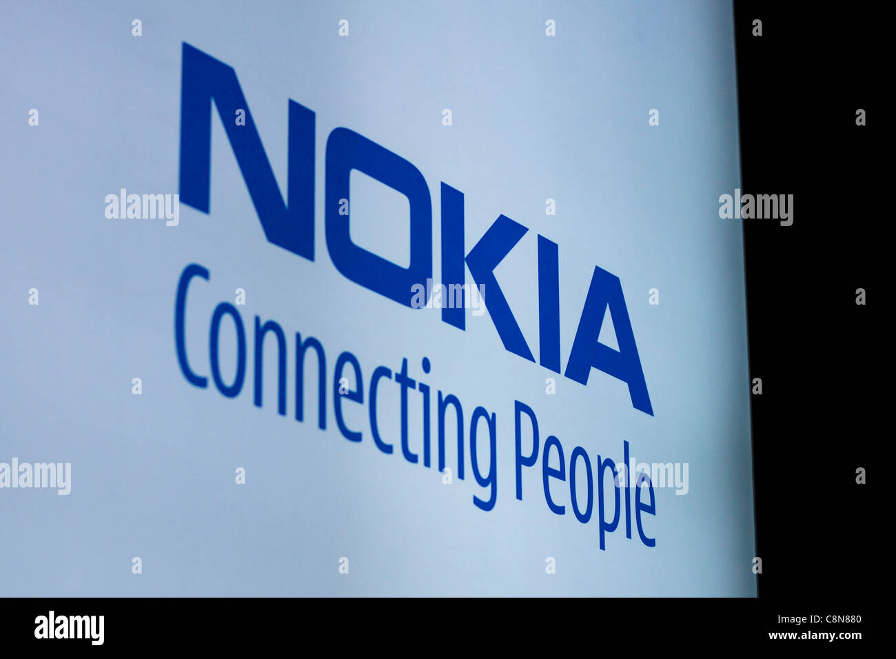 Dettaglio di Nokia segno. Foto Stock