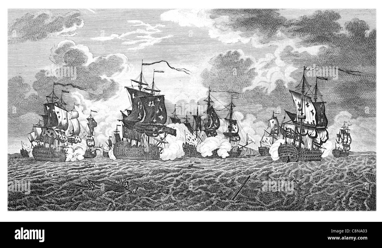 1757 21a ott azione bear Cape Francois Augusta Dreadnought & Edinbugh sotto il comando Capt Forrest 7 French Mon o navi da guerra Foto Stock 1757 21a ott azione bear Cape Francois Augusta Dreadnought & Edinbugh sotto il comando Capt Forrest 7 French Mon o navi da guerra Foto Stock