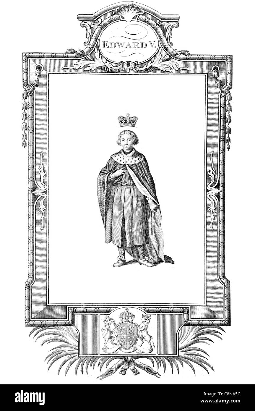 Edward V 1470 1483 re d'Inghilterra Princes Tower Londra regal royal regale imperiale regnante dominatrice sovrana potentato monarch Foto Stock