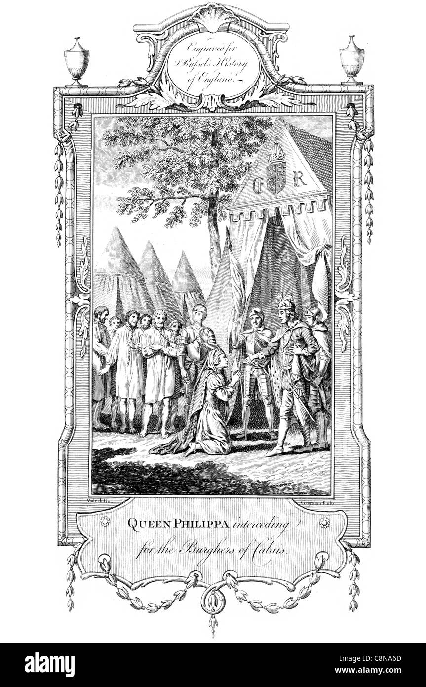 Philippa di Lancaster 1359 1415 regina consorte del Portogallo re Giovanni I Anglo Alleanza portoghese illustre generazione regal Foto Stock