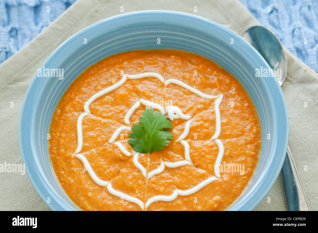 Carote zuppa di zenzero Foto Stock