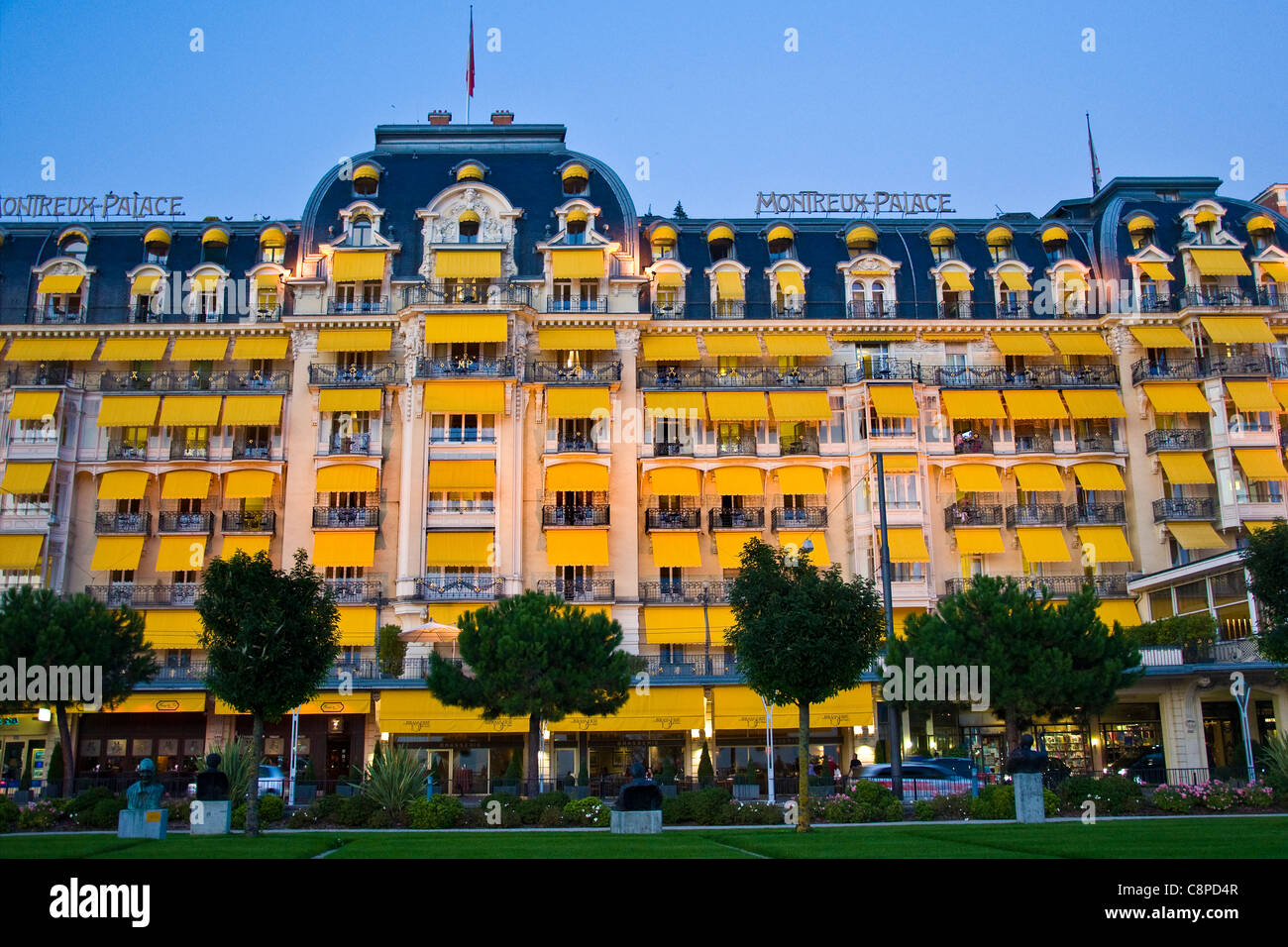 Montreux Palace Hotel, Montreux, Svizzera Foto Stock