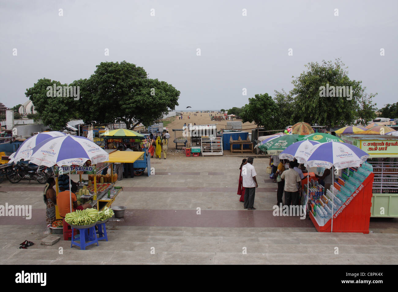 La spiaggia di marina di Chennai,tamilnadu,marina beach,chennai beach,marina beach monumenti,l'India del sud,l'india Foto Stock