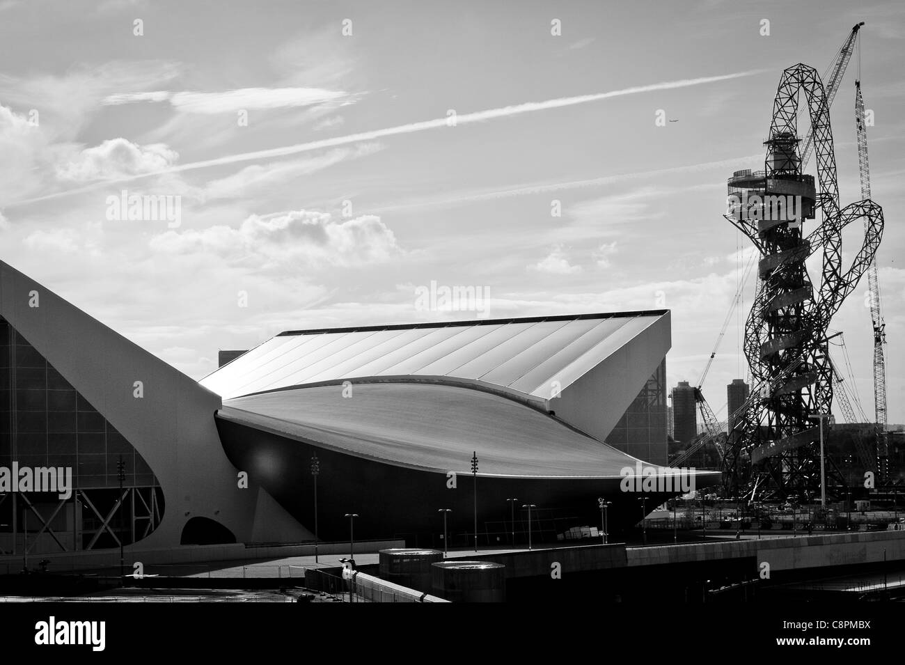 Londra 2012, il Centro Acquatico e di scultura Foto Stock