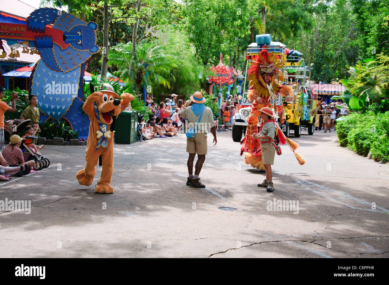 Jammin jungle parade Walt Disney World Resort parchi regno animale PLUTONE Foto Stock