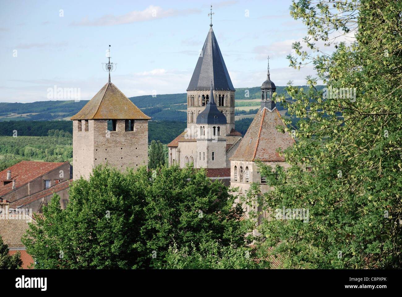 Francia, Borgogna, Cluny, Abbazia di Cluny, monastero benedettino Foto Stock