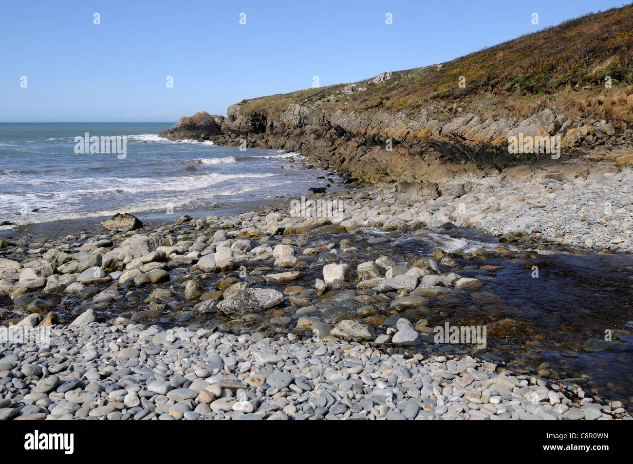 Aber Bach Beach Pembrokeshire Coast National Park Galles Cymru REGNO UNITO GB Foto Stock