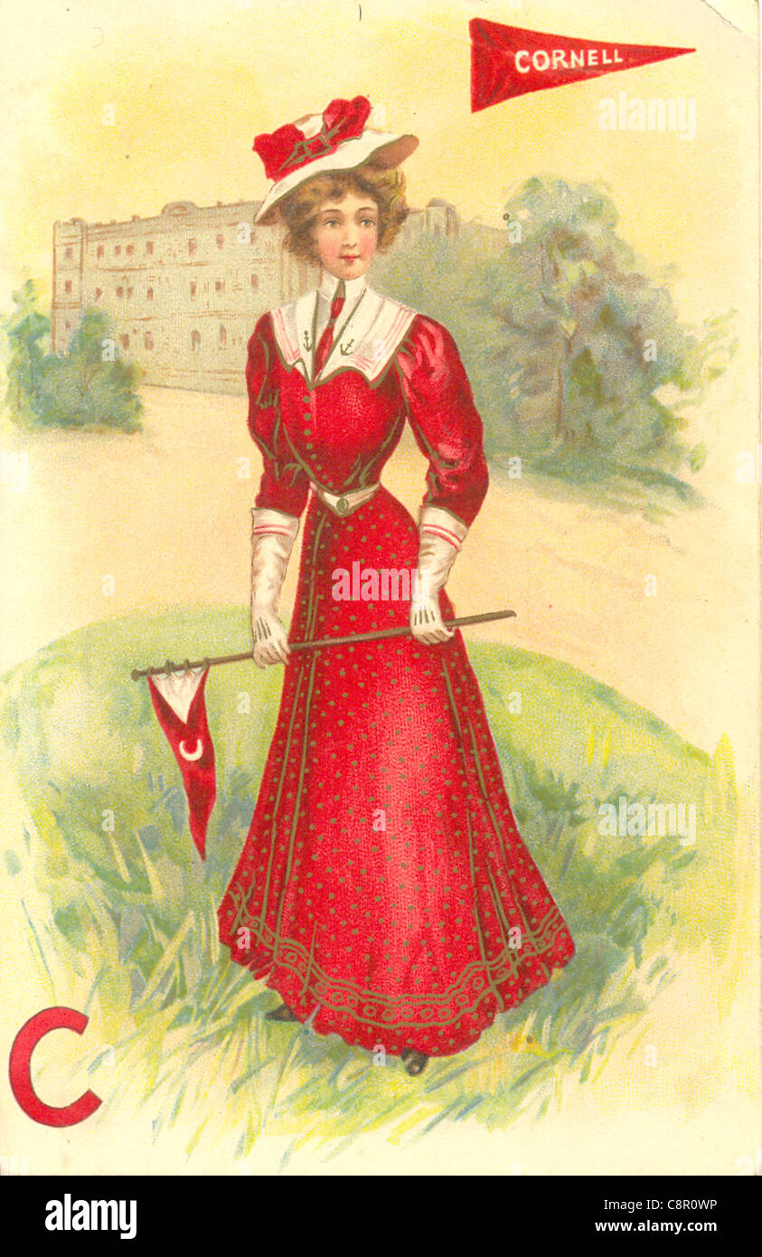 Cartolina di uno studente del secondo anno presso la Cornell Foto Stock