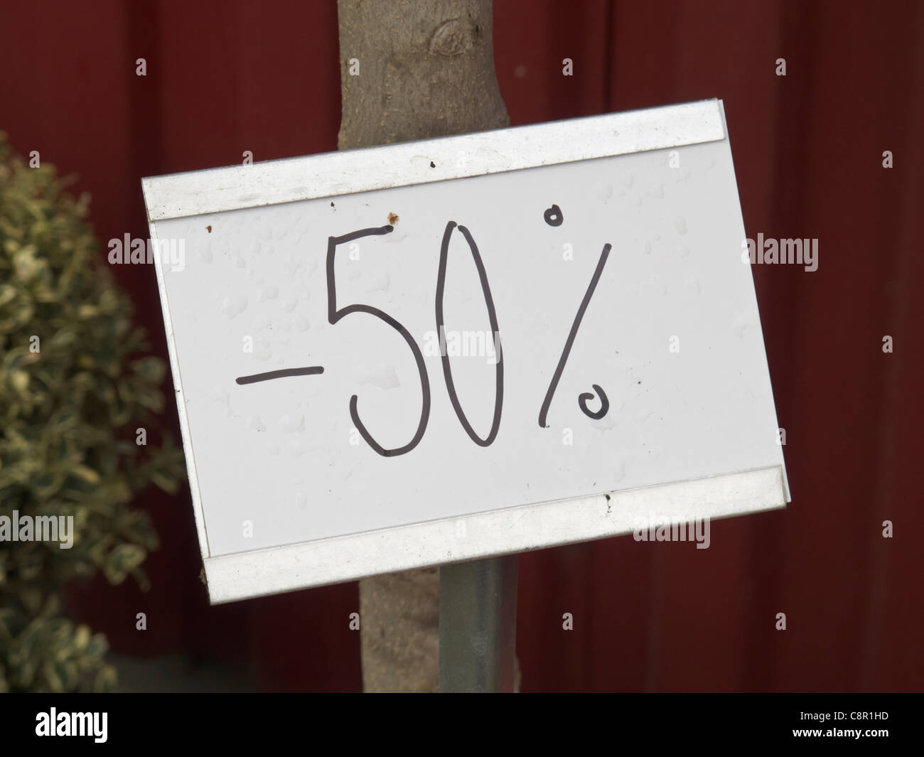 Manoscritti -50% vendita segno. Foto Stock