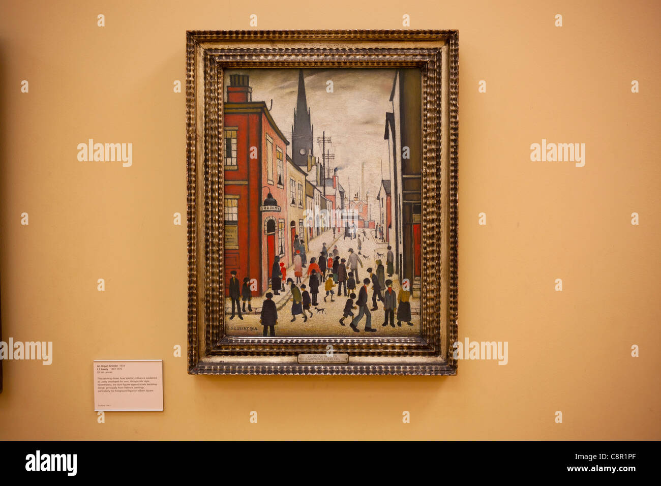 La verniciatura mediante L S Lowry sul display a Manchester City Art Gallery Foto Stock