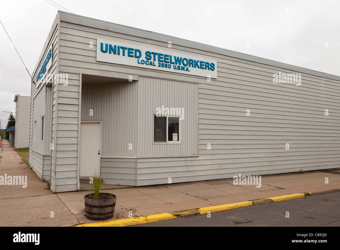 Regno di lavoratori siderurgici unione hall di Keewatin Minnesota. Foto Stock