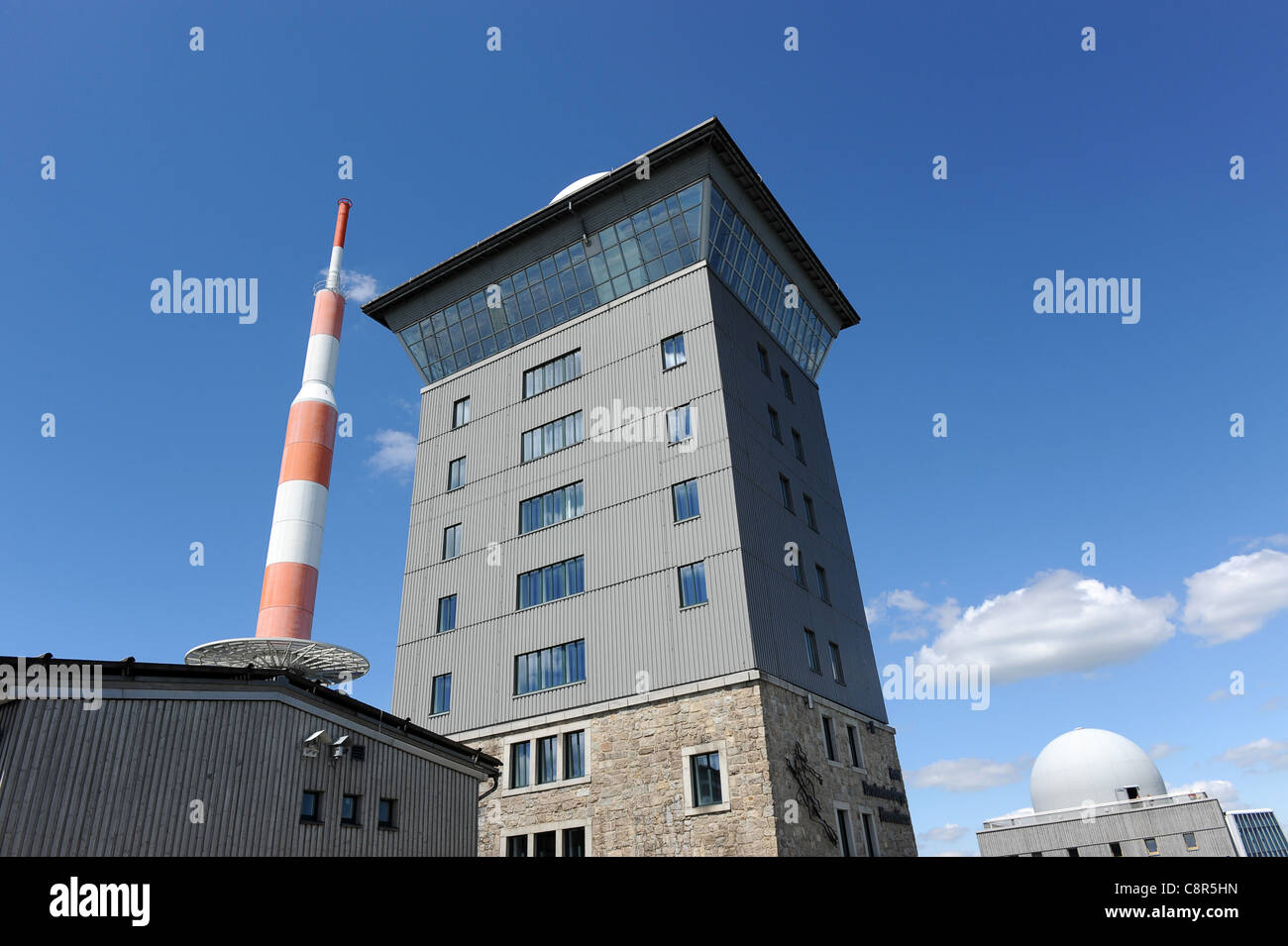 Hotel Brockenherberge sulla vetta del monte Brocken nel Harz in Germania Foto Stock