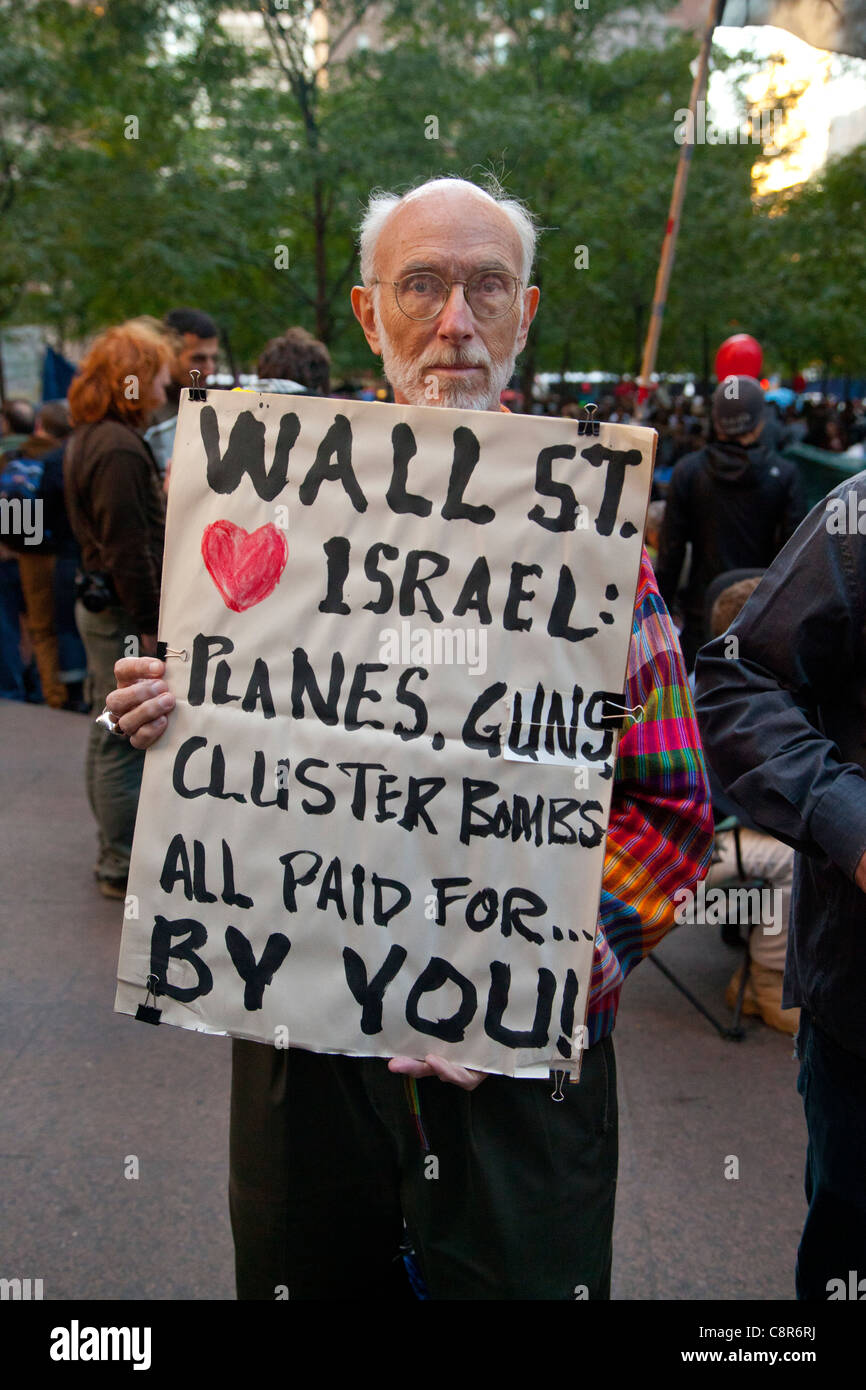 Occupare Wall Street manifestanti Foto Stock