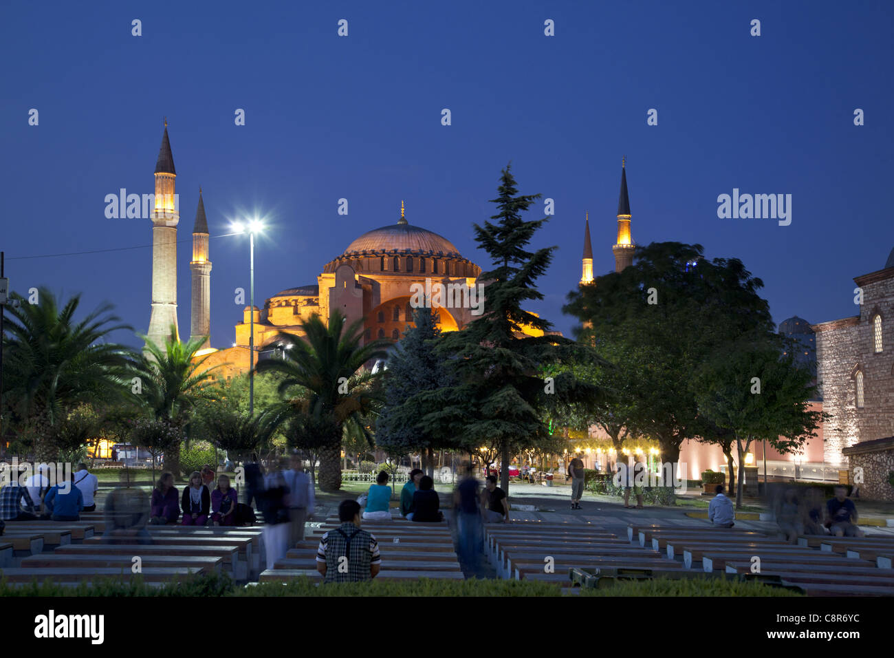 Hagia Sophia, Ayasofya, crepuscolo , Istanbul, Turchia , in Europa, Foto Stock