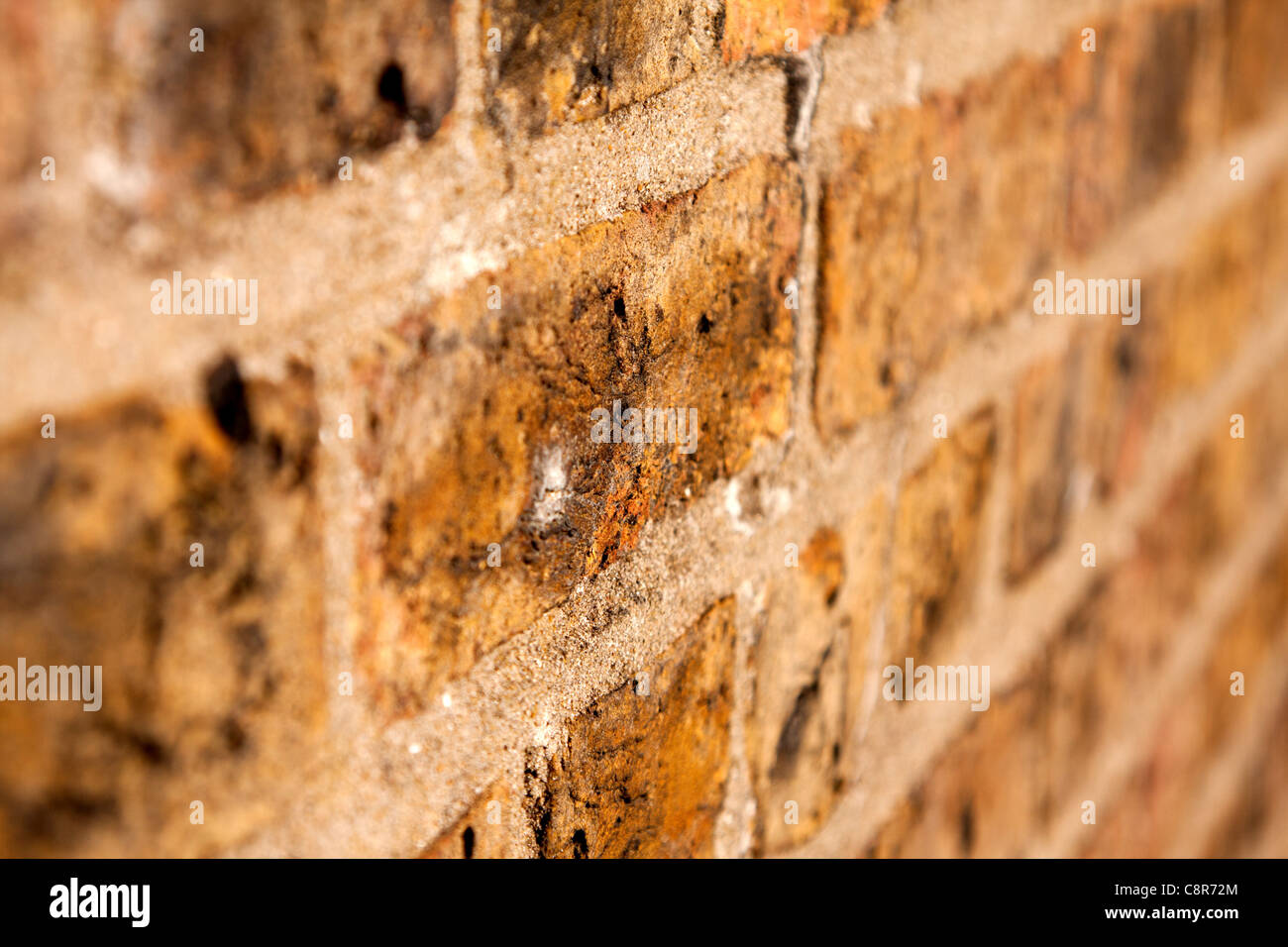 Vecchia muratura a Landguard Fort, Felixstowe Foto Stock