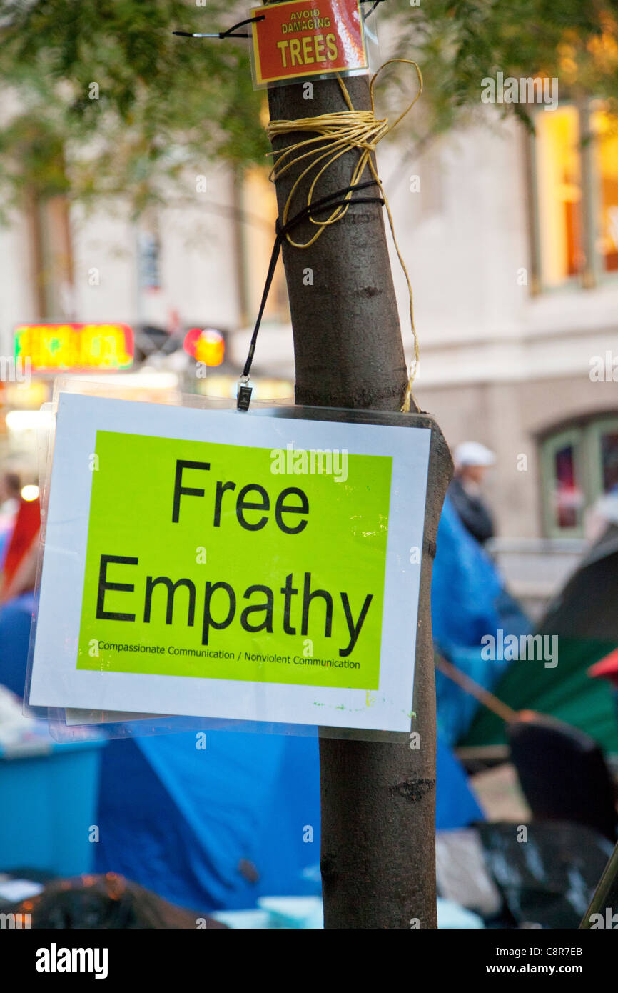 Occupare Wall Street manifestanti Foto Stock