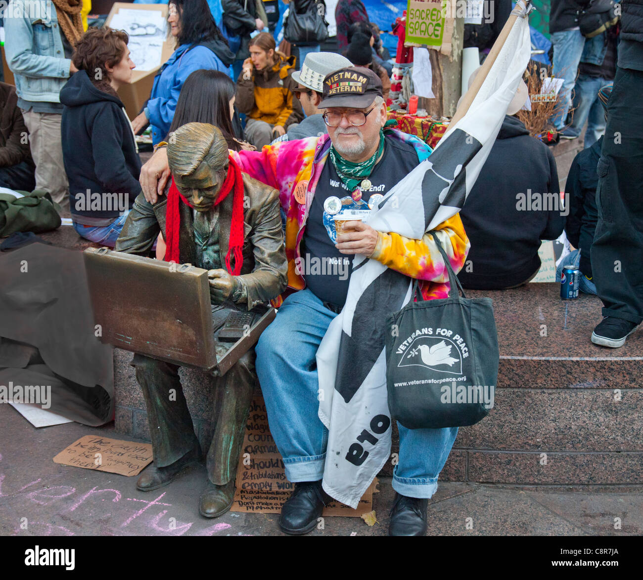 Occupare Wall Street manifestanti Foto Stock