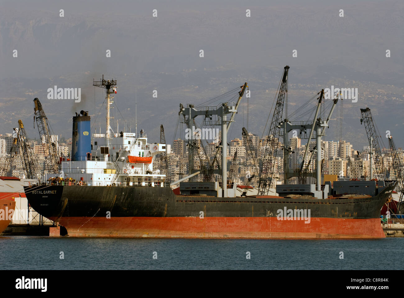 Area portuale (Al-Mina), Tripoli, nel nord del Libano. Foto Stock