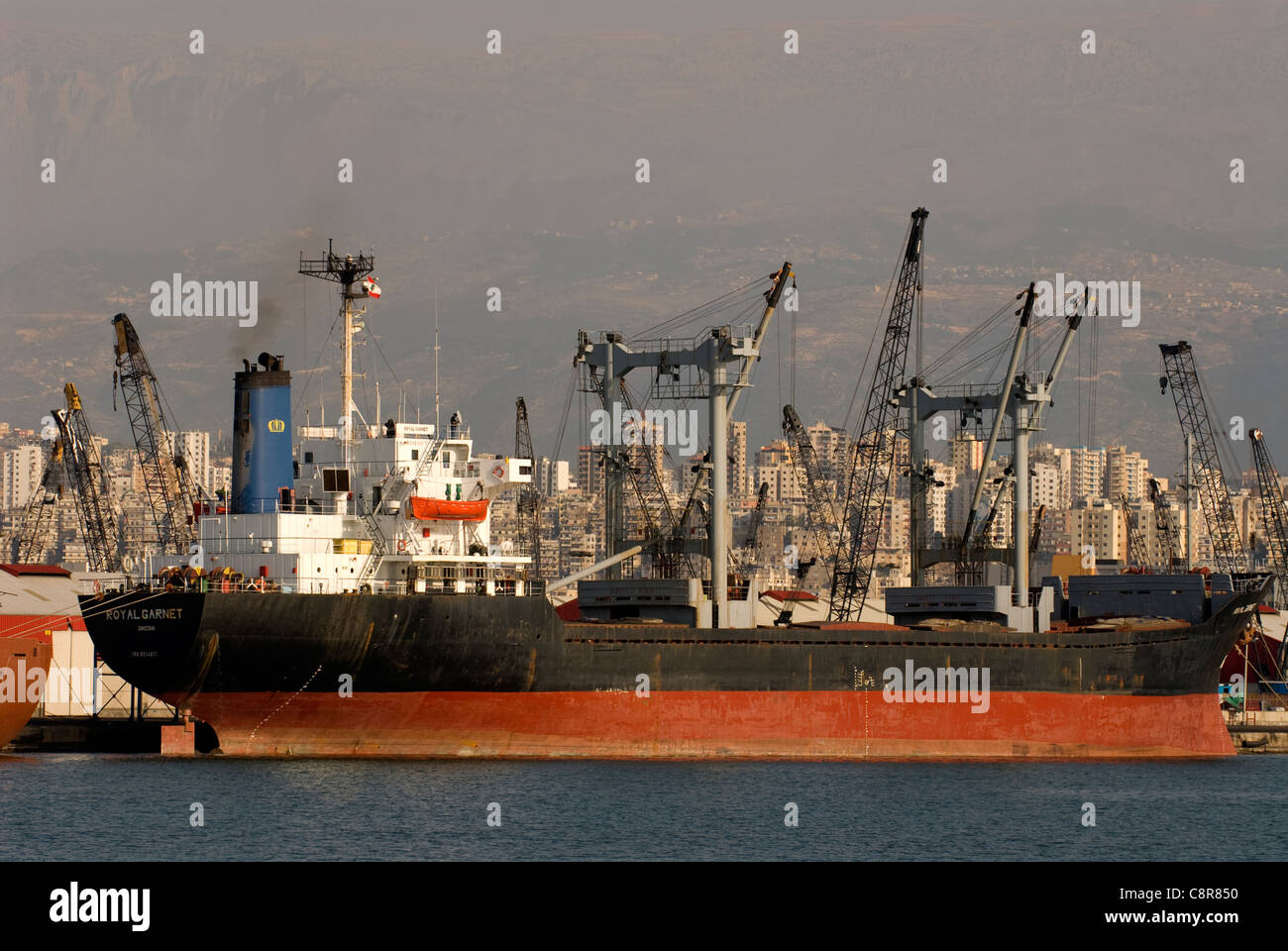 Area portuale (Al-Mina), Tripoli, nel nord del Libano. Foto Stock