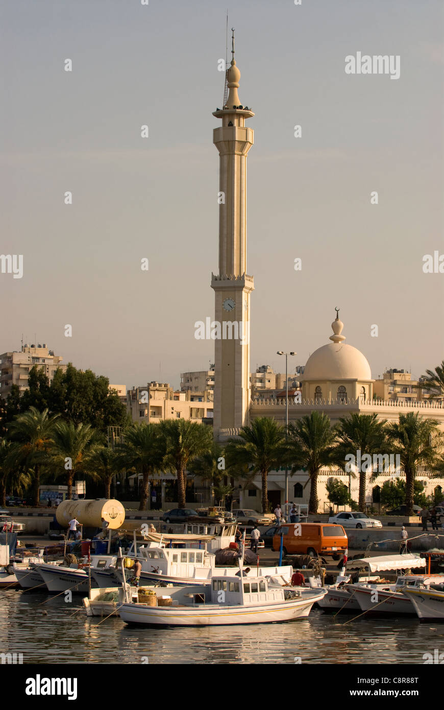 Area portuale (Al-Mina), Tripoli, nel nord del Libano. Foto Stock