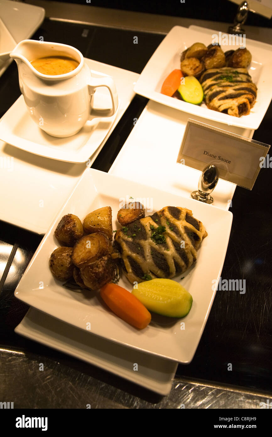 Emirates First Class Lounge Business Alimentare Foto Stock