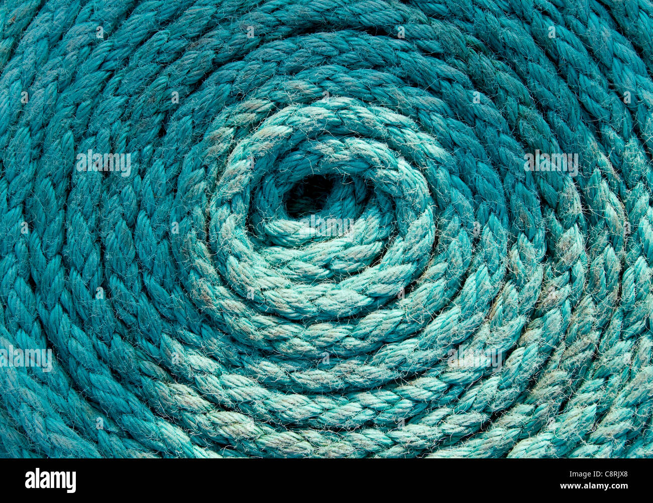 Per impieghi pesanti a spirale blu navi corda Foto Stock