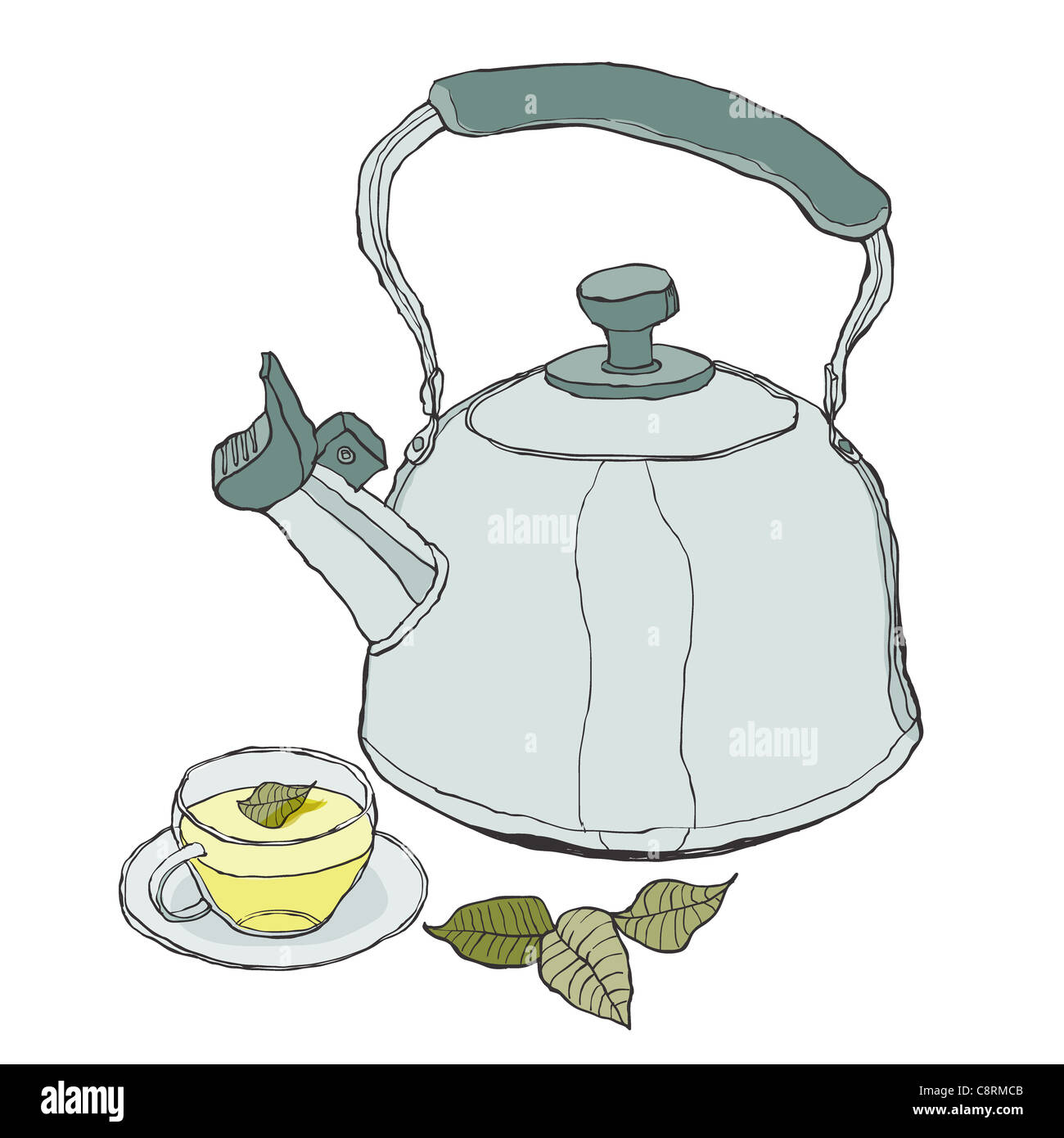 Acciaio bollitore a vapore Foto Stock