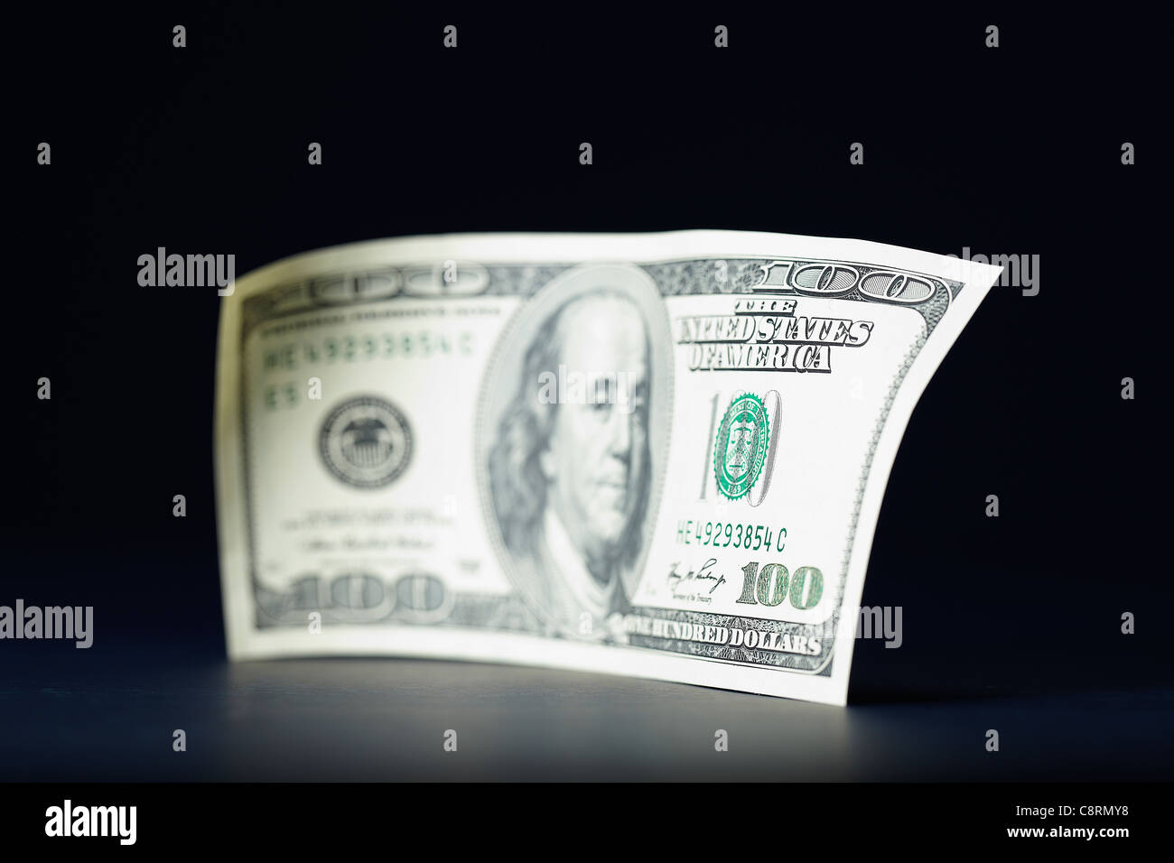 American 100 dollar carta moneta con rappresentazione maschio Foto Stock