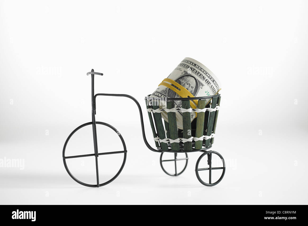 Veicolo portante bundle di moneta americana note Foto Stock