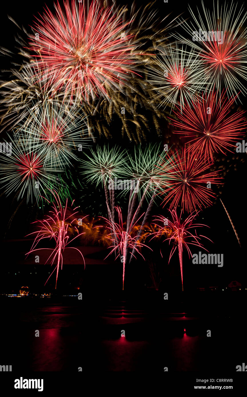 Fuochi d'artificio, Blackpool, Lancashire, Inghilterra,uk,l'Europa Foto Stock