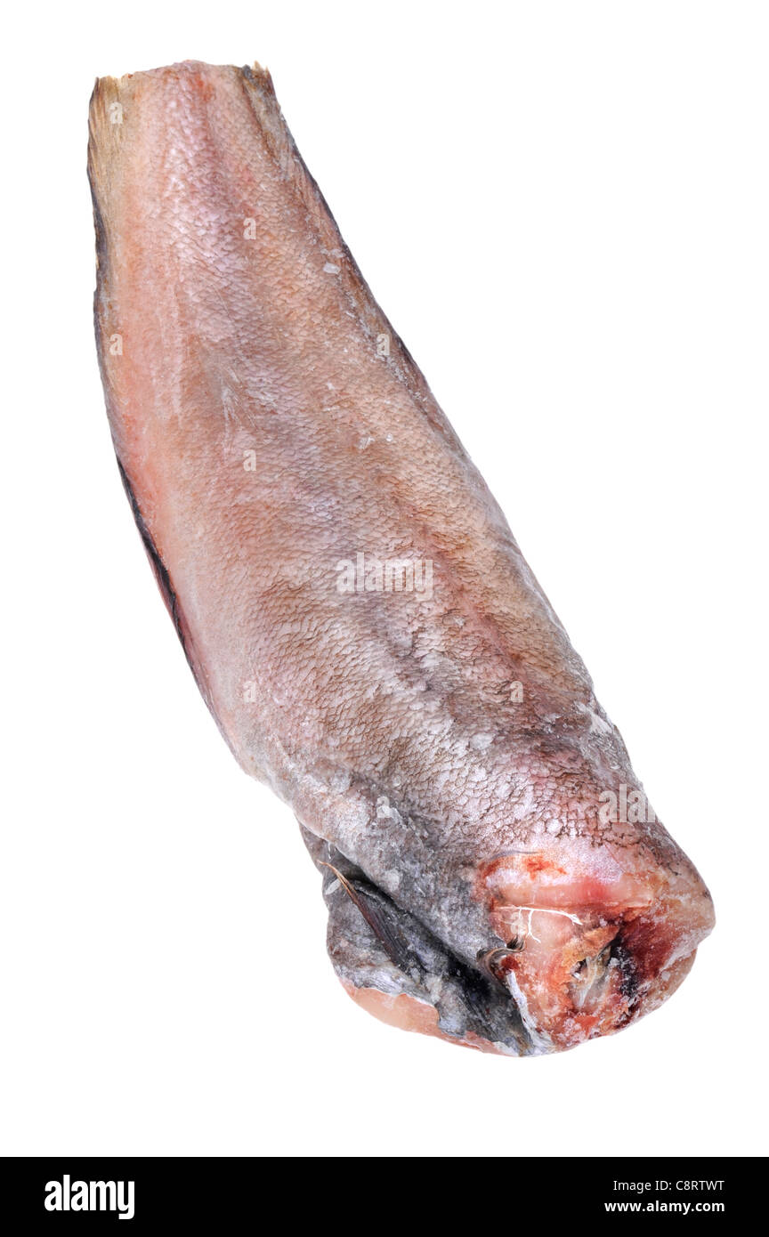 Oggetto su bianco - cibo pesce crudo isolato Foto Stock