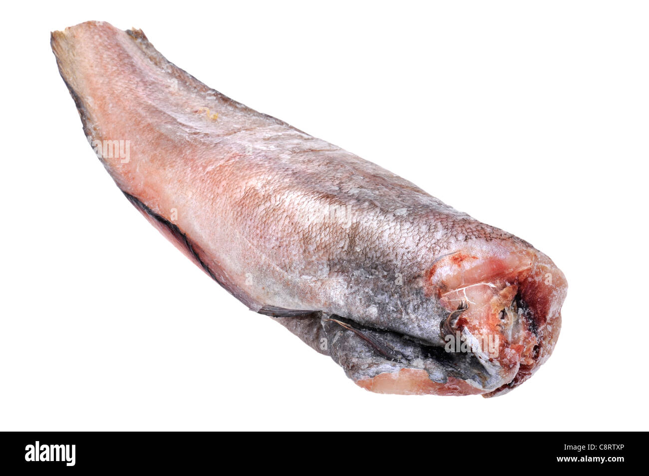 Oggetto su bianco - cibo pesce crudo isolato Foto Stock