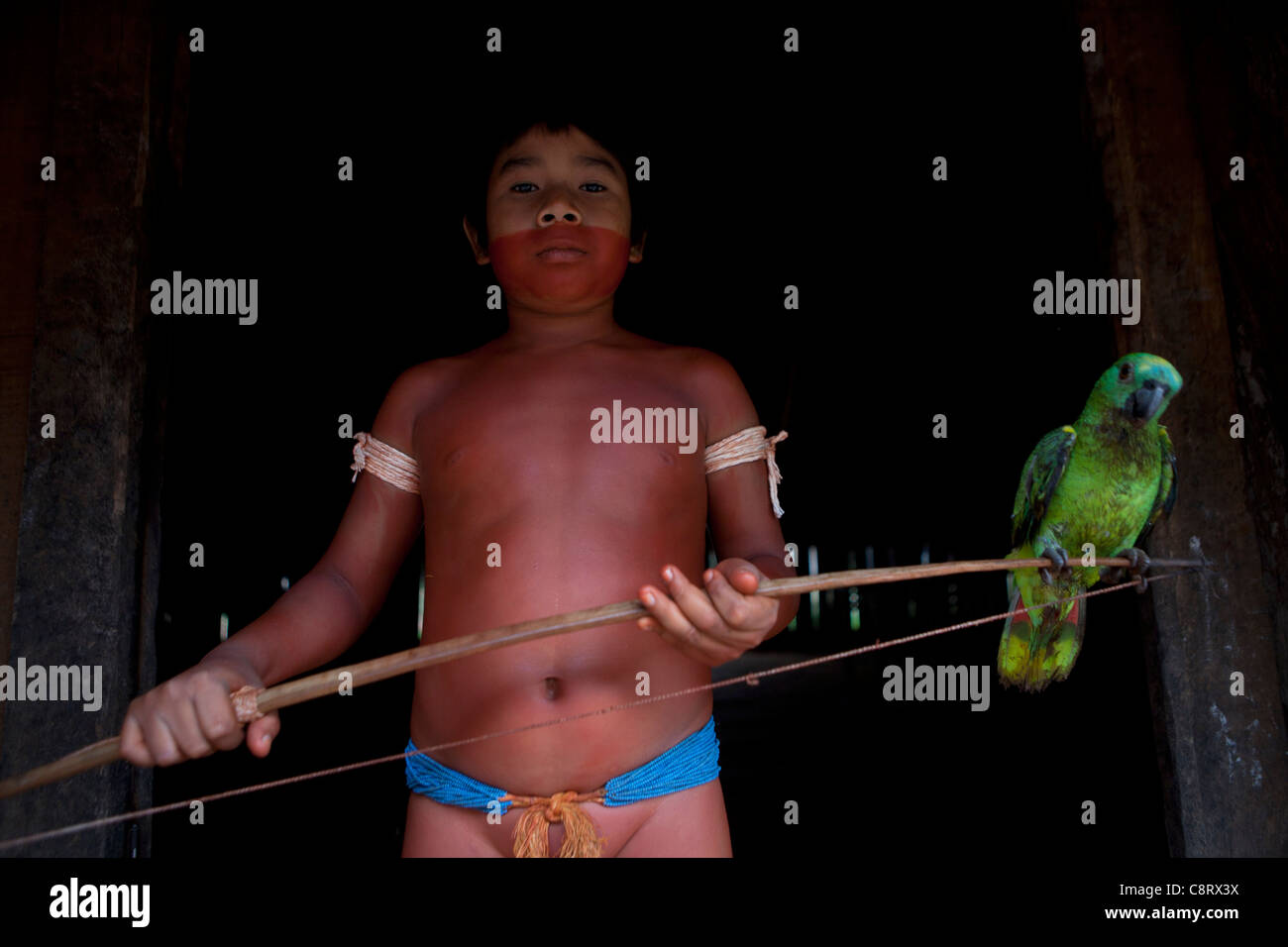 Xingu indiani nel Amazone, Brasile Foto Stock
